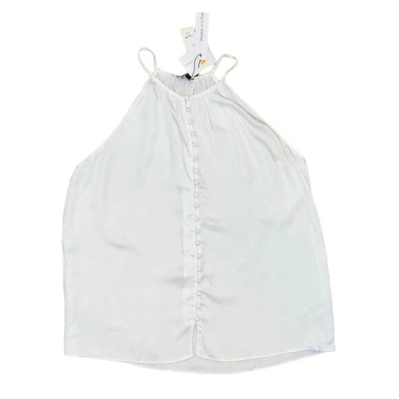 NWT Francesca's Always and Forever White Button Front Tank Top - Picture 2 of 10